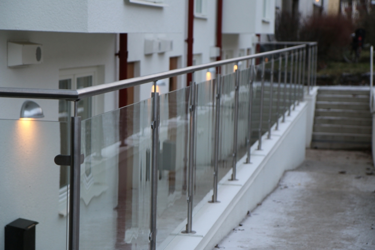 Glass railings in Stockholm