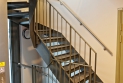 Metal ladder with granite steps
