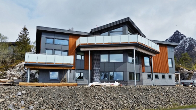 Glass railings, Sortland in Norway
