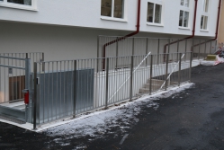Rekkverk i galvanisert stål,glas rekkverk 
