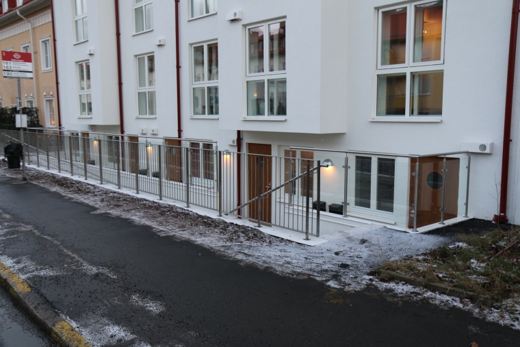 räcken i rostfritt stål, metall, ToGet